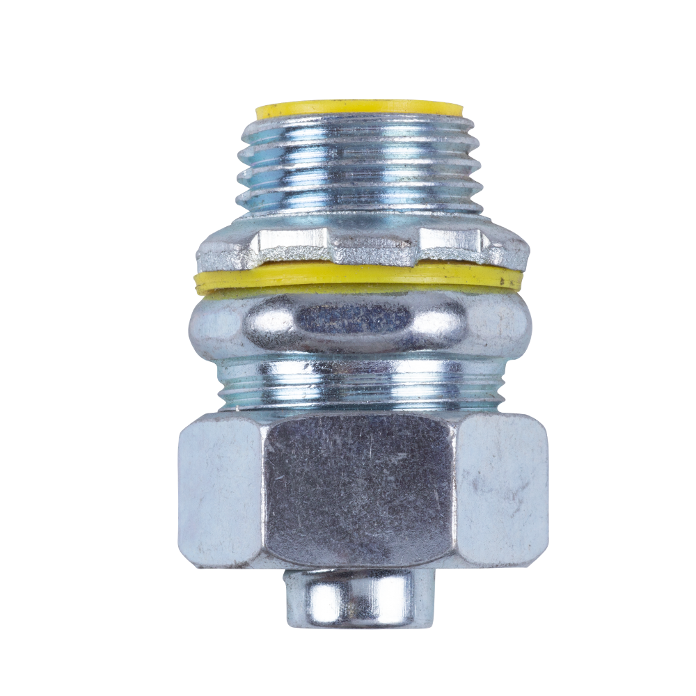 LIQUID-TIGHT Straight Connector Malleable Insulated Throat